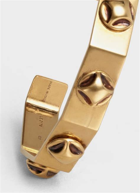 Clous Celine octogonal bangle in brass with vintage gold finish